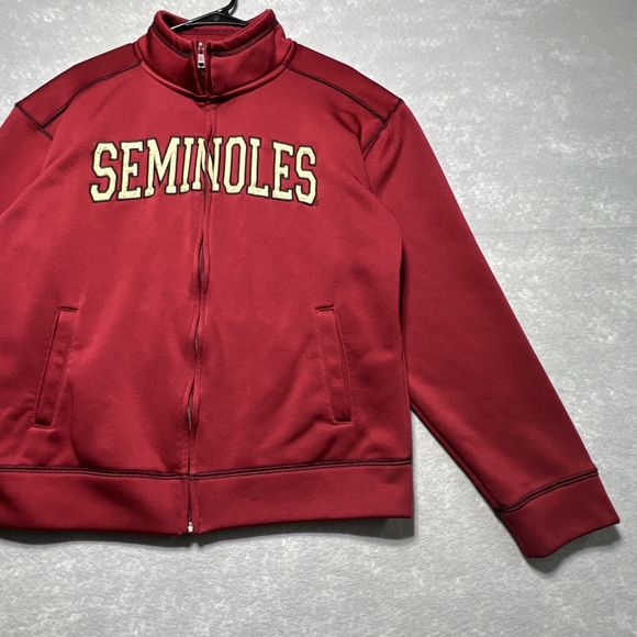 Florida State FSU Seminoles Red Long Sleeves Zip Up Jacket Men’s Size: S - Picture 2 of 9